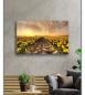 Preview: Sonnenblume Sonnenuntergang Art Design rechteckiges spezial Glasbild!
